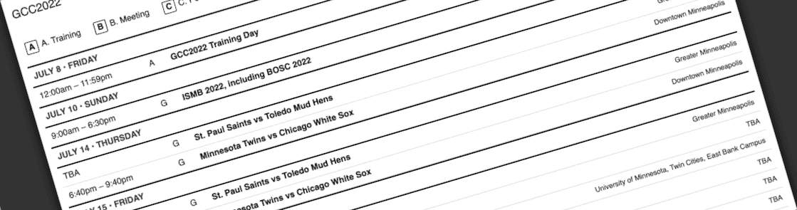 Key Dates and Schedule